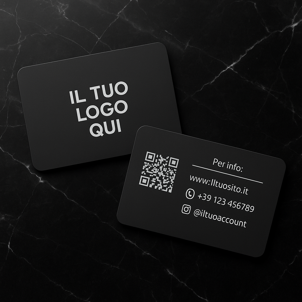 Carta NFC Personalizzabile Nera – Biglietto da Visita 4.0 (1 PZ)