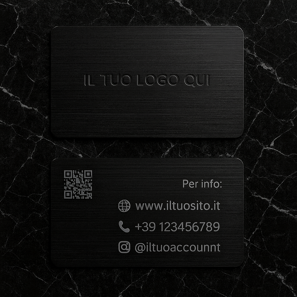 Metal Black NFC Card - Edizione Prestigio (1 PZ)