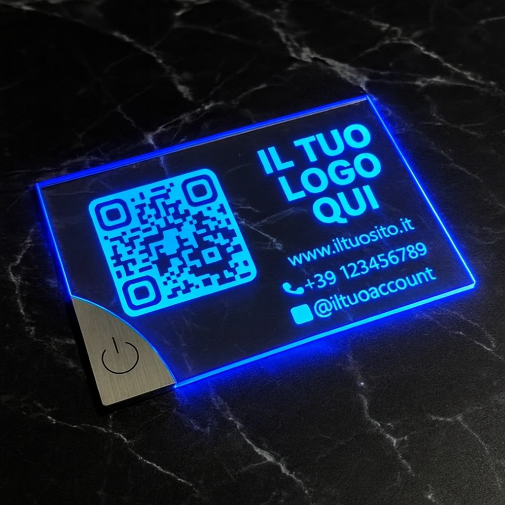 Biglietto da visita LED Personalizzabile - Design Premium (1 PZ)
