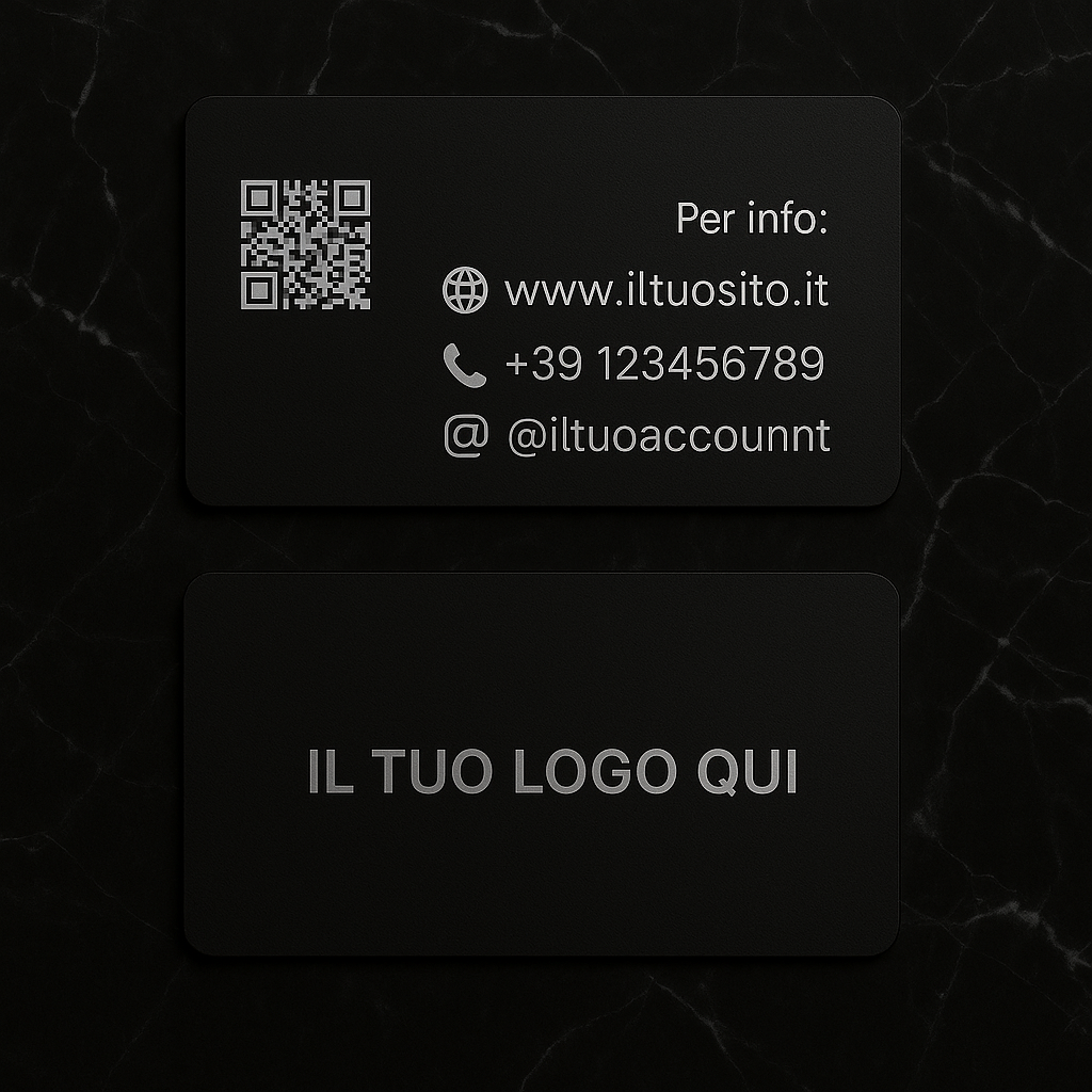 Metal Black Business Card – Design Executive (1 PZ)